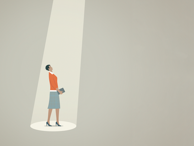 Woman walking into spotlight - Credit: Mark Airs Ikon - 00025062
